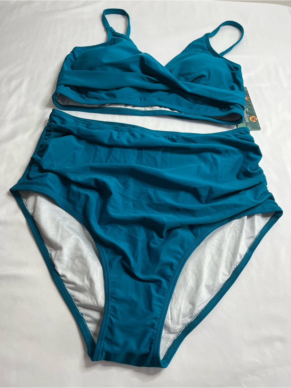 Teal High-Rise Bikini Set - Women Swim